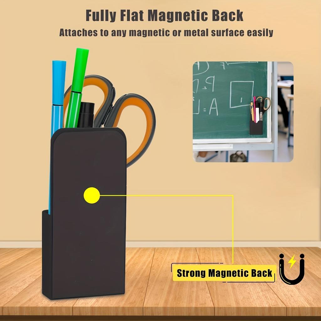 Magnetic Pen Marker Holders, S Size Magnetic Pen Pencil Holder Organizer Home Office Supplies for Refrigerator Whiteboard Locker