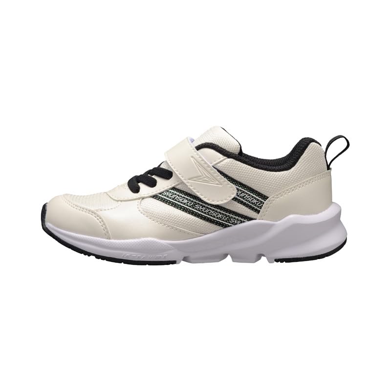 Shunsoku Sneakers for Wide LEC Cm Kids, Girls, Children's Shoes, Width, Lightweight, 16-23cm, 3E, 8140, Ivory, 18.5