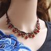 Handmade Bohemian Short Agate Necklace Women's Retro Temperament Clavicle Chain Fruit Fringed Pendant Accessories