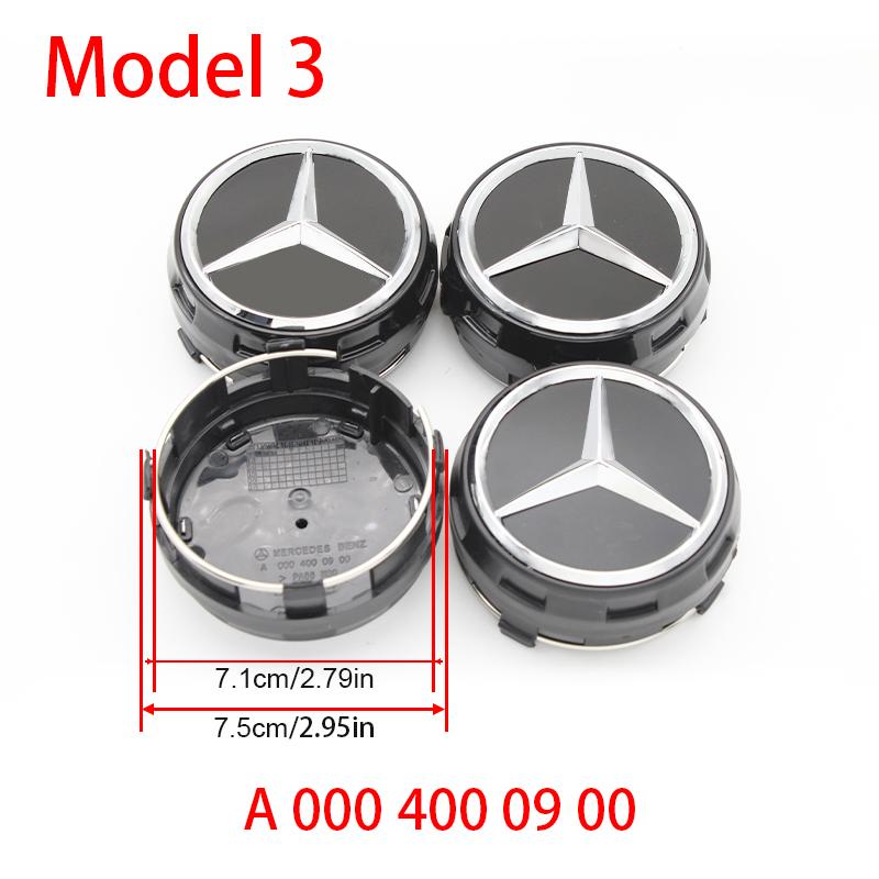 4Pcs 60mm 75mm Car Wheel Center Logo Badge Hub Cap For Mercedes Benz W211 W205 W213 W203 C218 A207 CLA CLS E Class Accessories
