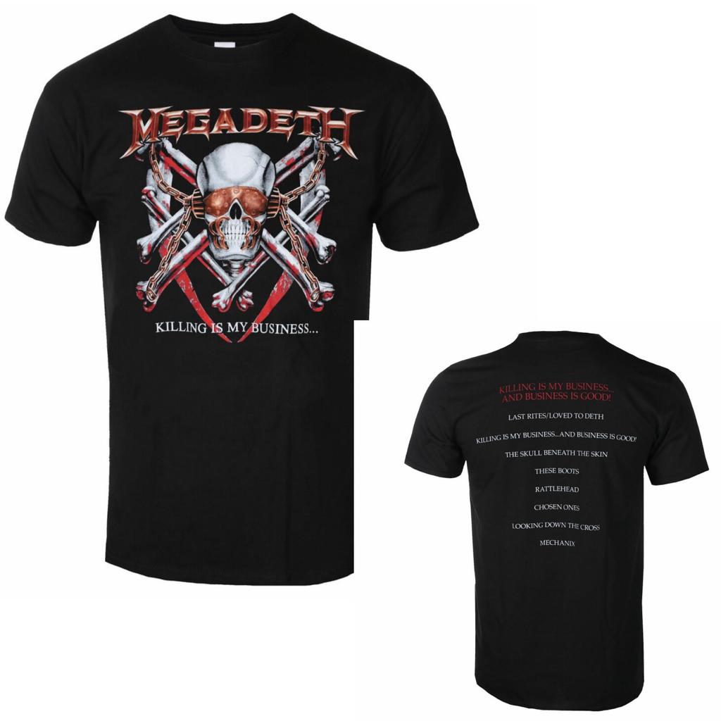 Retro Megadeth Graphic Cotton Tshirt Unisex Summer Short Sleeve Fashion Brand Tee Luxury Casual Vintage Tees