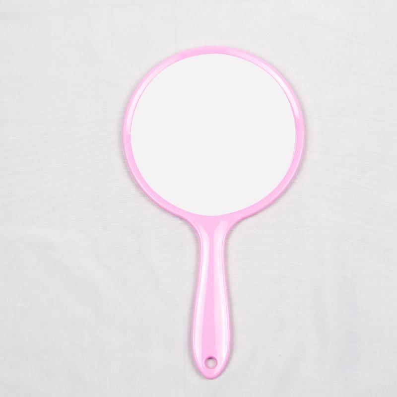 Portable Double-Sided Makeup Mirror with Magnifying Side and Printed Logo