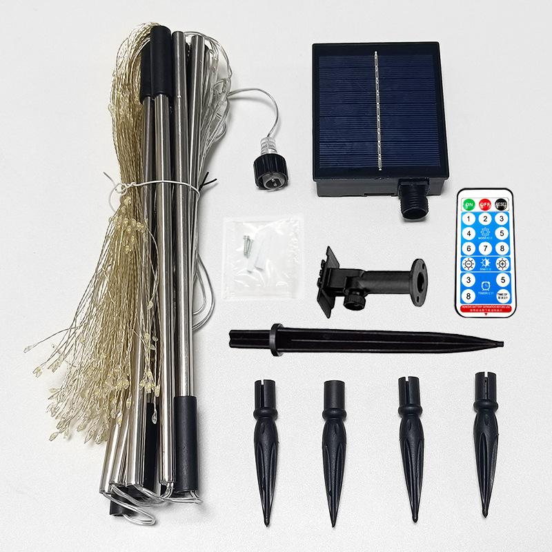 LED Solar Fireworks Lights Christmas Decoration Waterproof Outdoor Dandelion DIY Shape Lamp Flash String Fairy Lights for Garden Landscape Lawn Decor