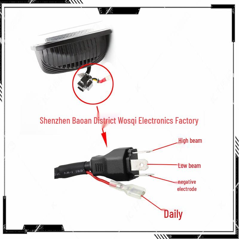 5x7 LED Square Headlight for Jeep, 6x7 Truck, Off-Road Van, Modified H4 High/Low Beam