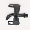 TLXT European Style Black Wall-Mounted Dual Outlet Faucet