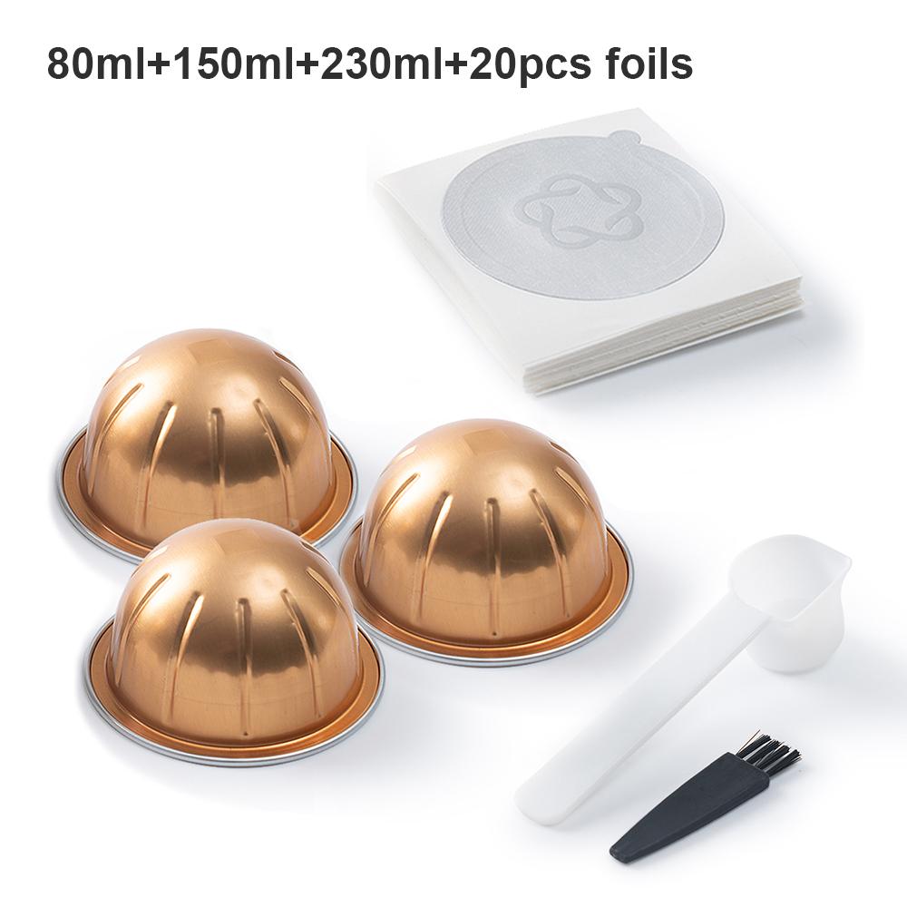 

Reusable Stainless Steel Capsule Pod For Nespresso Vertuo Next Machine Vertuoline Pop Refillable Coffee Filter with Original Pod