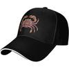 Ornate Unisexdala Crab Baseball Cap Adjustable Polyester Sun Hat Casual Golf Cap