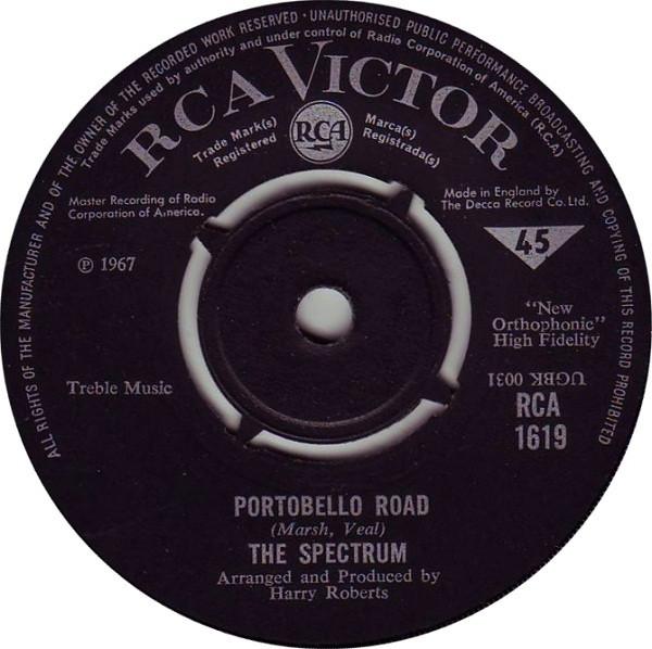 

7inch Record SPECTRUM - Portobello Road RC1619 RCA Victor 1967 UK Pop Used