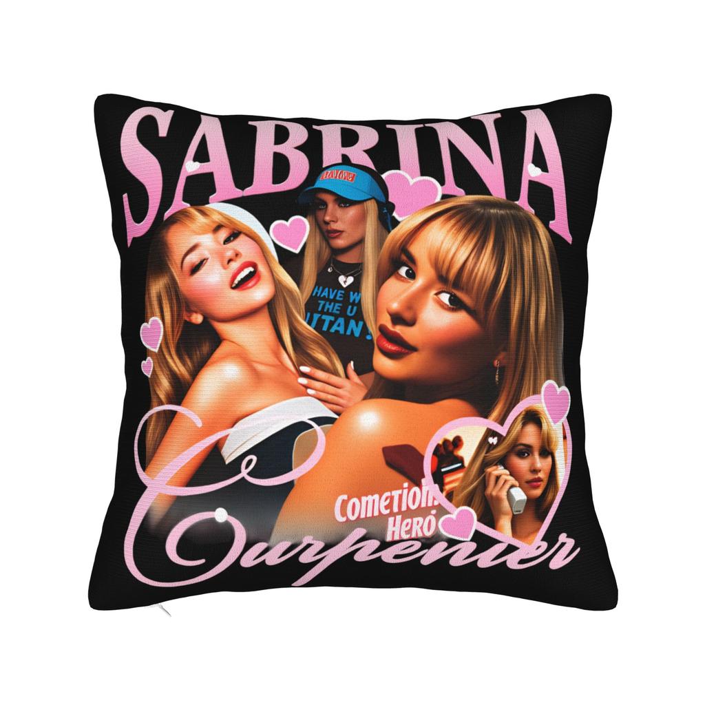 Sabrina Carpenter American Singer Pillow Case  Graphic Pillow Cover For Sofa Bedroom Home Decor Funny Pillowcases