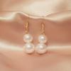 Elegant Single Layer Pearl Clavicle Necklace & Earrings Set