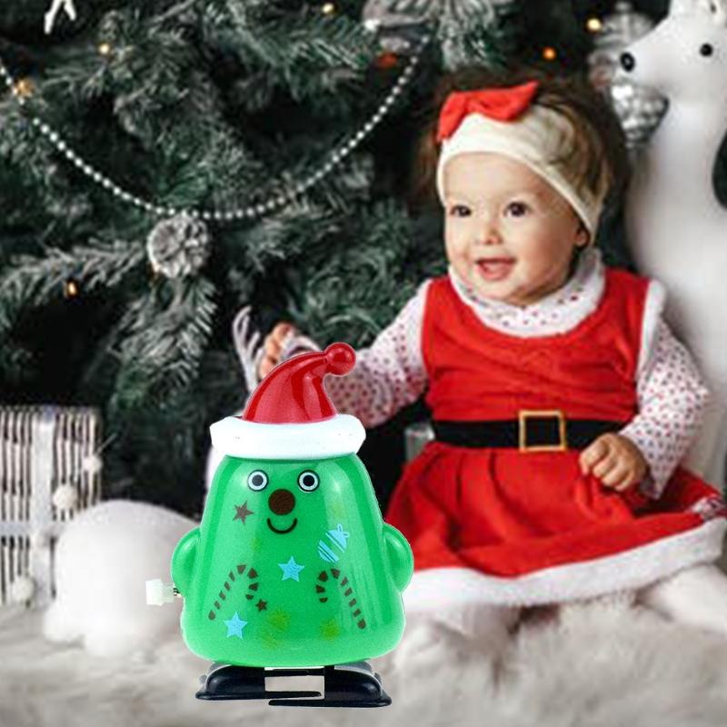 3inch Xmas Clockwork Toy Lovely Winding Toy for Baby Early Learning Education Fine Motor Skill Toy for Kindergarten Kids