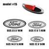 SWNR6 1pcs Car Front Head Hood Bonnet Logo Rear Trunk Badge Sticker For Ford Mondeo Focus Fusion MK2 MK4 F150 F250 Emblem Styling