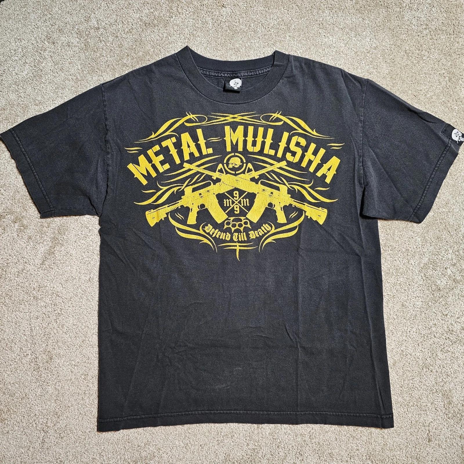 

Vintage Y2k Metal Mulitia AR15 Til Death T-shirt Mens M Goth Punk Ironic Edgy MM M