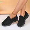 Fashion Women's Warm Cotton Shoes, Winter Plush Casual Shoes, Outdoor Non-slip Fluffy Thick-soled Snow Boots, Slip-on Loafers