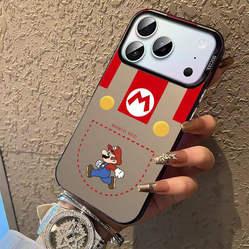 

Apple 17 Promax Mario iPhone Case: Energetic Design for iPhone 16/15, Japanese Korean Style, Cross-border Compatibility with 14/13 iPhone 13 Mini