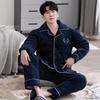 OEING Men's Winter Warm Flannel Pajama Set