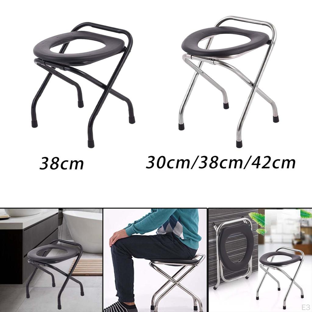 Camping Toilet Seat Mobile Elderly Easy To Wash Strong Bearing Capacity Stable Rounded Edges Thick