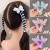 Telephone Cord Spiral Hairband Butterfly Hair Tie for Little Girl Sweet Ponytail Holder Elastic Hair Styling Accessories