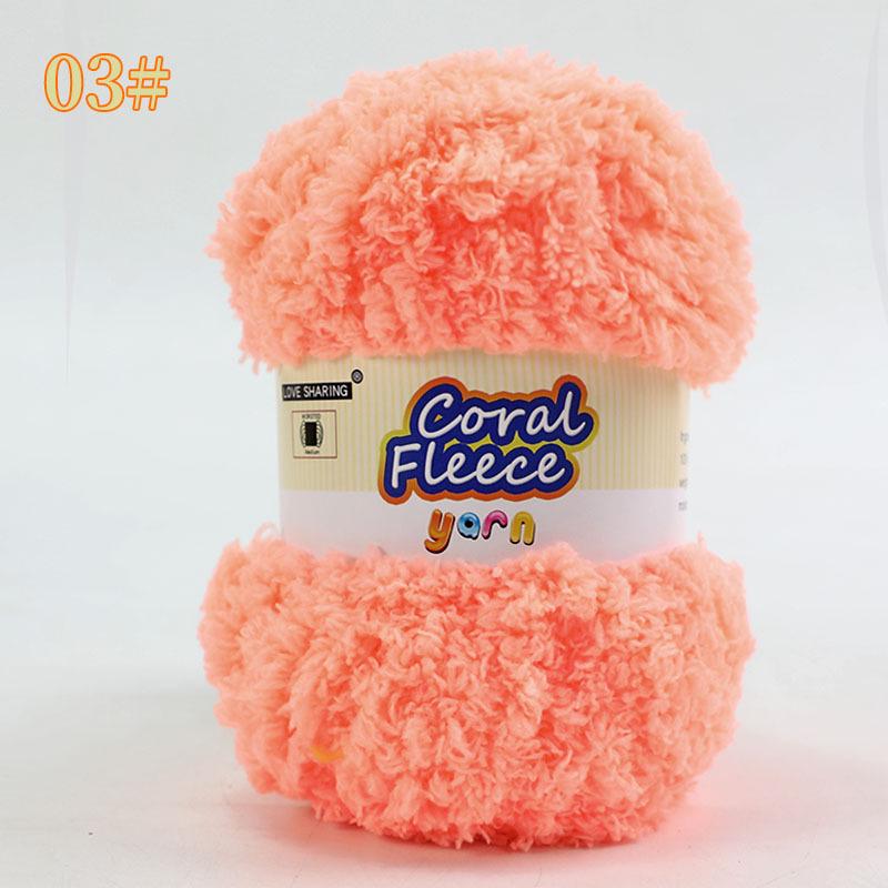 DIY Scarf Knitting Kit: Ice Yarn, Thick Coral Fleece, Gift for Her