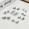 Korean S925 Sterling Silver Geometric Ear Clip for Women - No Piercing Required, Stylish and Simple Niche Jewelry.