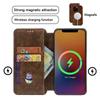 For iPhone 15 Anti-Scratch PU+TPU Matte Case Compatible with MagSafe Wallet Phone Cover