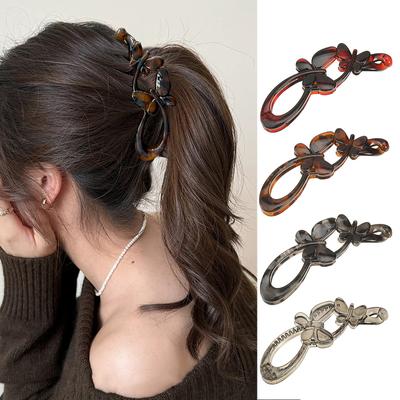 New Butterfly Twist Clamp Hair Claws Simple Hair Clip For Women Fashion Ponytail Clip Hair Accessories