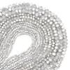 3 4 6 8mm Faceted Crystal Beads Silver Glass Beads Loose Spacer Beads For Jewelry Making DIY Craft Bracelet Necklace Accessories