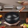 Family Sized 24cm Traditional Chinese Wok Stick Resistant Finishes Perfect For Daily Cooking And Entertaining