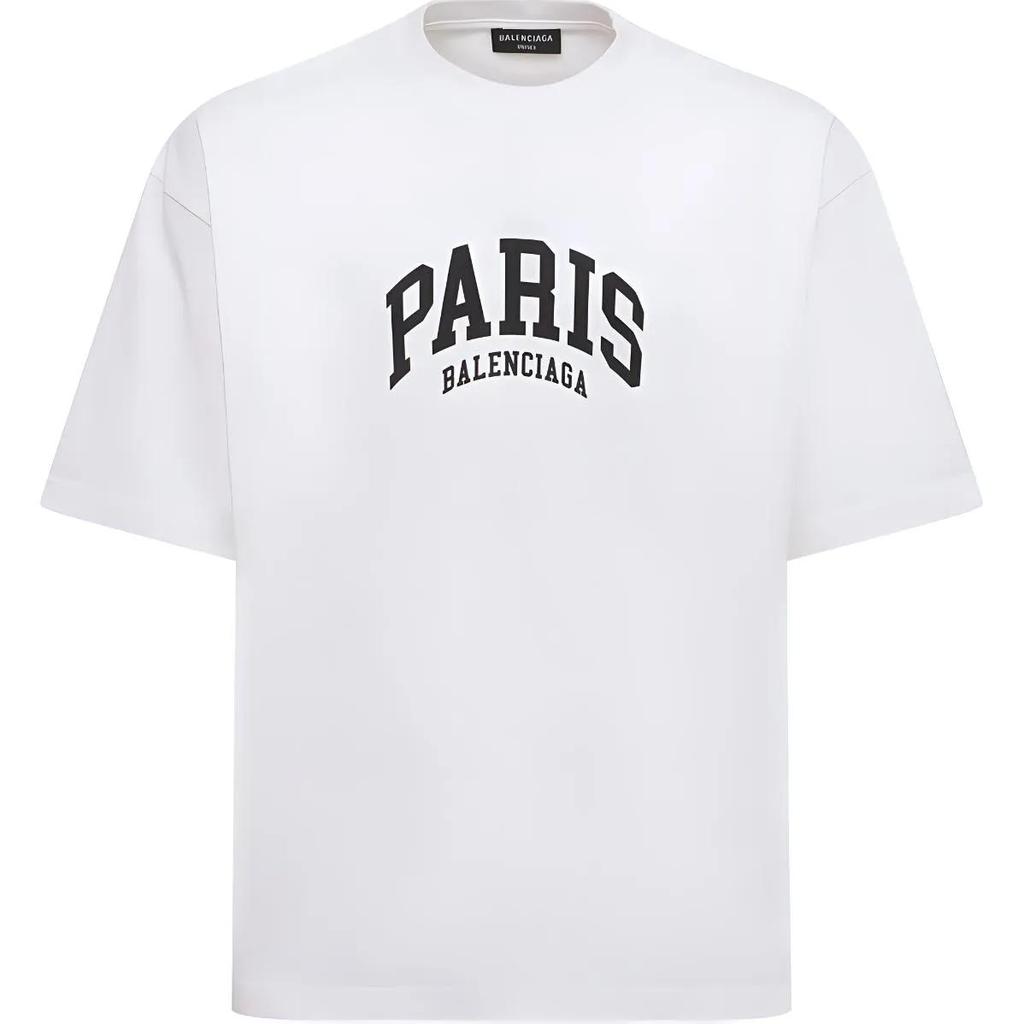 Balenciaga Letter Print Crew Neck Short Sleeved SS22 T Shirt Unisex White (Unisex) T-Shirts 612966TLVL79040