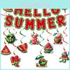 Summer Party Decorations Watermelon Theme Hanging Banners For Beach And Pool Parties