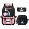 Peripheral Printing Children'S Backpack Set Leisure Student Schoolbag Pencil Bag Shoulder Bag