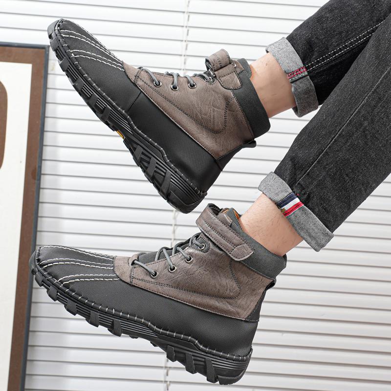 Men Boots High Quality Men's Motorcycle Boots Outdoor Men's Boots Hiking Shoes Fashion Sneakers