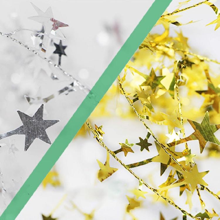Colored Five-pointed Star Wreath Iron Wire for Home Party Window Wedding Decor