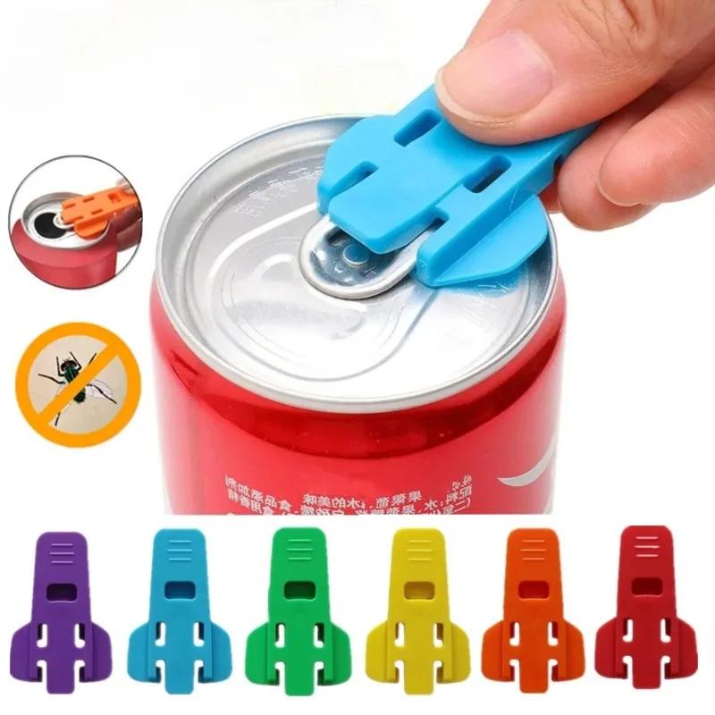 New 6PCS Simple Bottle Opener Reusable Easy Can Opener Sealed Drink Beer Cola Opener Lid Remover Kitchen Supplies Camping Tools