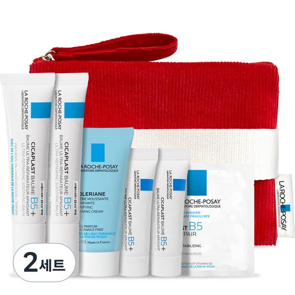 

La Roche s Holiday Skin Care 6P + набор Holiday Pouch, 2 набора, набор популярной корейской косметики