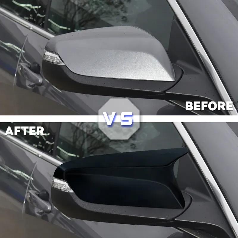 For Chevrolet Malibu XL 2016- ABS Car Rearview Side Mirror Cover Wing Cap Exterior Door Housing Shell Trim Adhesive Sticker