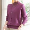 Women's Fleece Sweater Thick Loose Fake Two-Piece Knitted Pullover Sweater Rhinestone Soft Warm Flocked Knit Top Autumn Winter