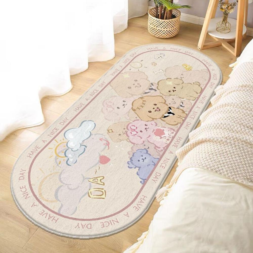 Kinderzimmer Nachttisch Teppich Mädchen Schlafzimmer Nachttisch Niedliche Plüsch Fußmatte Master Verdickte Bodenmatte