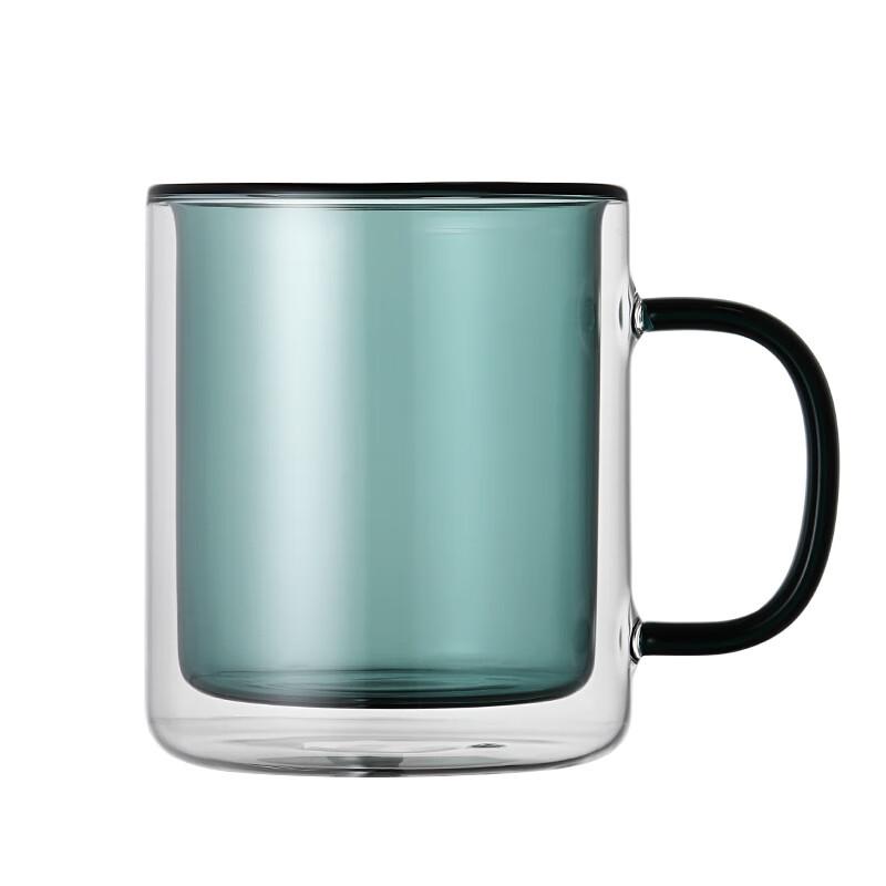Shang Qi Double Wall Glass Mug with Handle