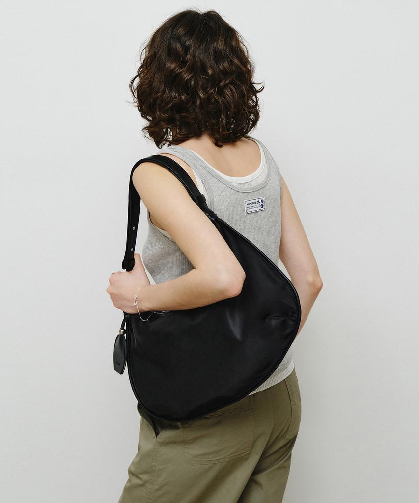 Mongdol [Mirror Charm Set] Nylon Hobo Bag Mdbg011_3 Colors