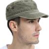 Adjustable Plain Male Vintage Unisex Flat Polyester Men's Hat Army Cap