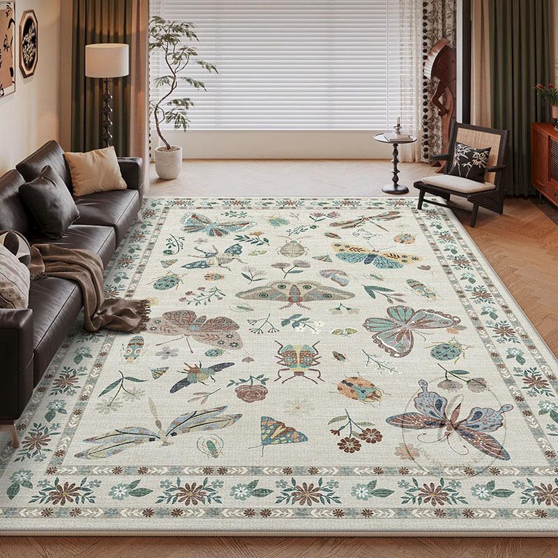 Living Room Floor Mat Large Area Fully Covered Bedroom Carpet Antique Style Bedside Carpet