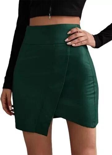 

Горячая Дизайнерская Женская Зеленая Натуральная Кожа Ягненка Облегающая Юбка Мини Уникальная 3XL зелёный