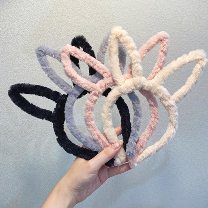 Diadema de Orejas de Conejo Peluche Orejas de Conejo de Pascua Linda Accesorios de Disfraz Cosplay para Niños y Adultos Talla Única 8 Colores