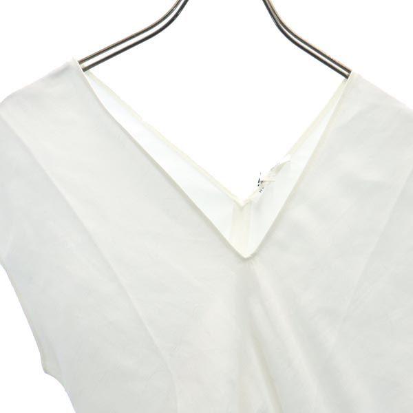 Unused HELMUT LANG Linen Blend No Sleeve V Neck Cut S White System Women Used