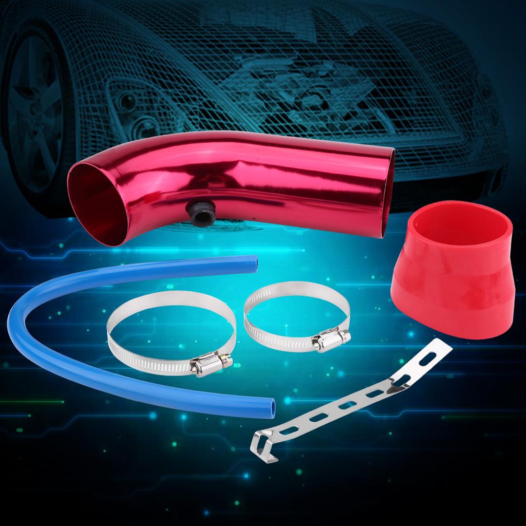 76mmCelsius3inch   Car Cold     Pipe Tube Hose Kit Filter System Blue