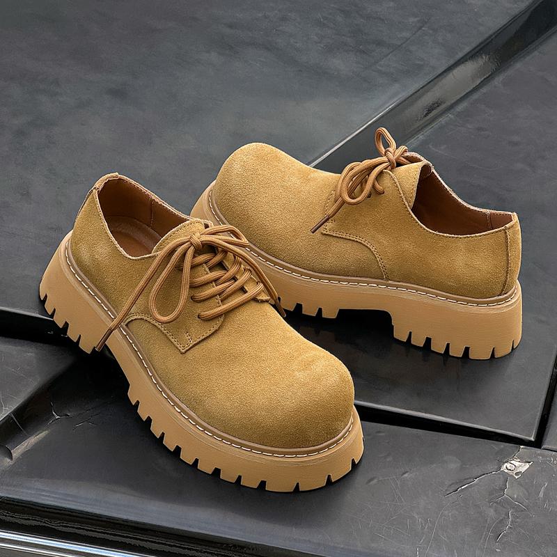 

Fashion Luxury Men Ankle Boots Vintage British Handmade Leather Shoes Dress Tooling Outdoor Boots Autumn Winter Platform Boots 38