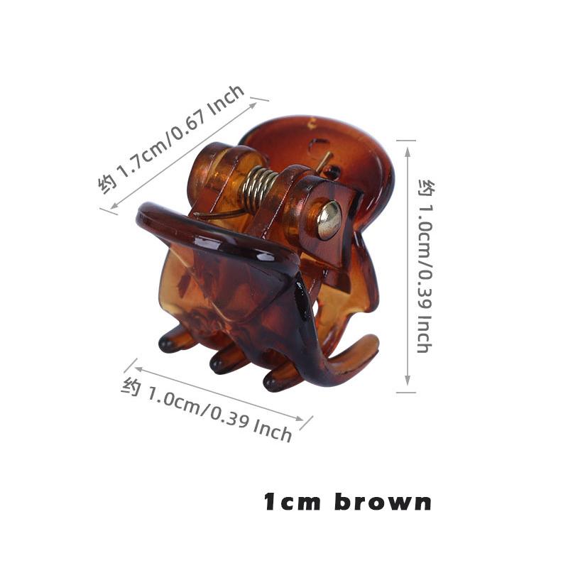 10-20Pcs Hair Claw Clips for Women Girls 1cm 1.5cm Black Brown Transparent Plastic Clamp for Ladies Headwear Hair Accessories