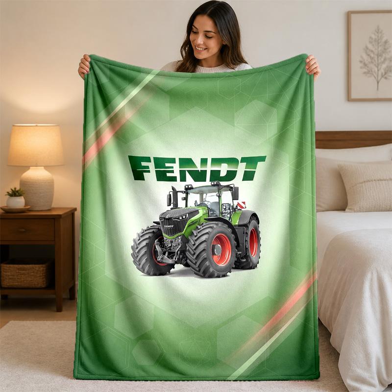 Fendt Print Flannel Blanket Cozy Lightweight Plush Throw Blanket For Bed Sofa Household Use