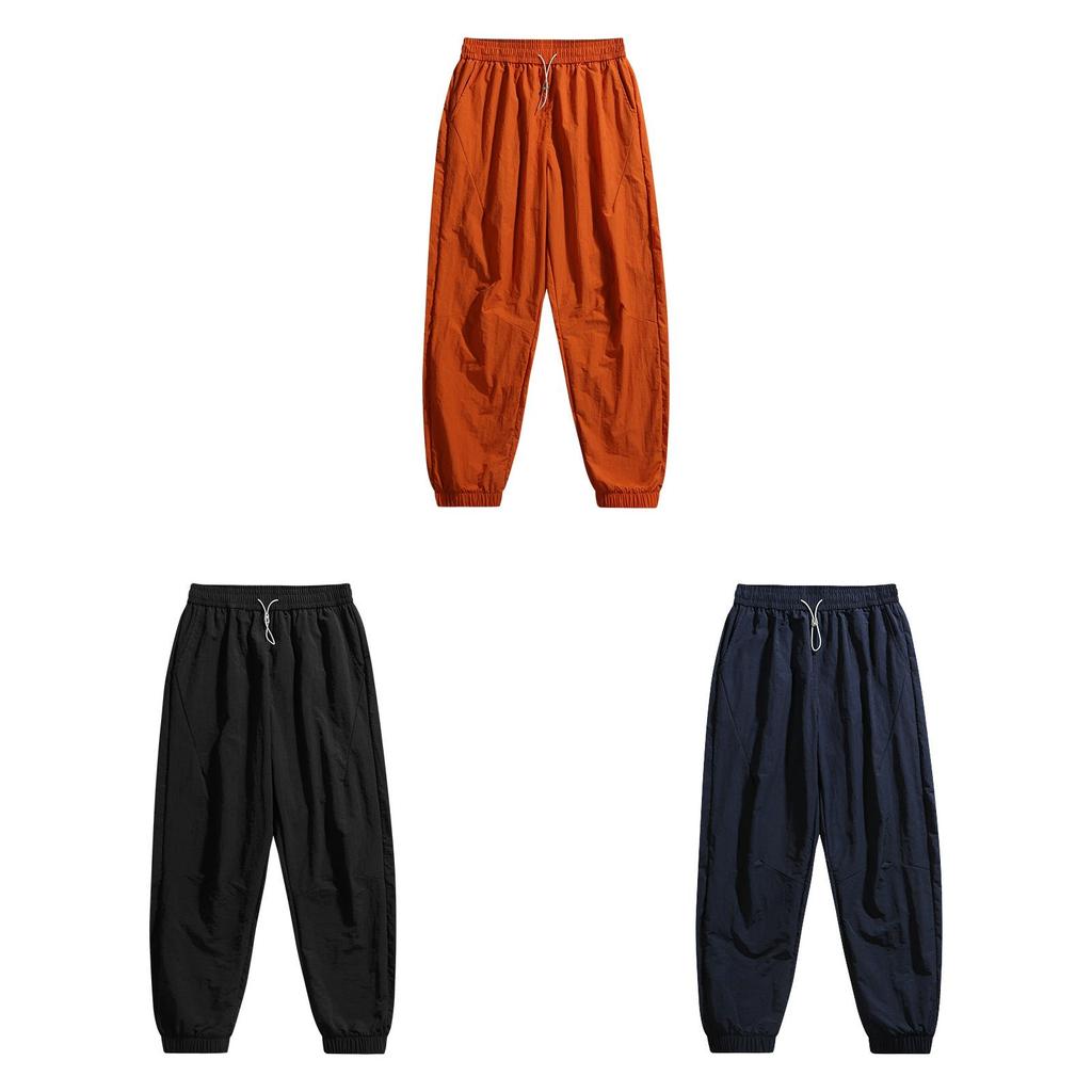 Acu Mens Casual Pants With Wrinkled Effect In Nylon For Summer Leisure Wear